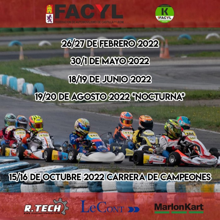 Calendario 2022 Karting Cabañas Raras